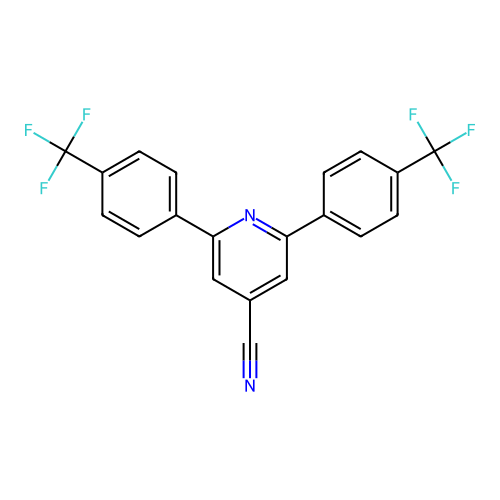 2,6-Bis(4-(trifluoromethyl)phenyl)-4-pyridinecarbonitrile structure