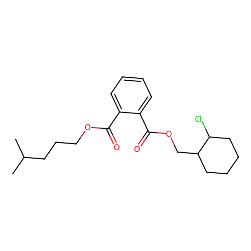 Phthalic acid, (2-chlorocyclohexyl)methyl isohexyl ester structure