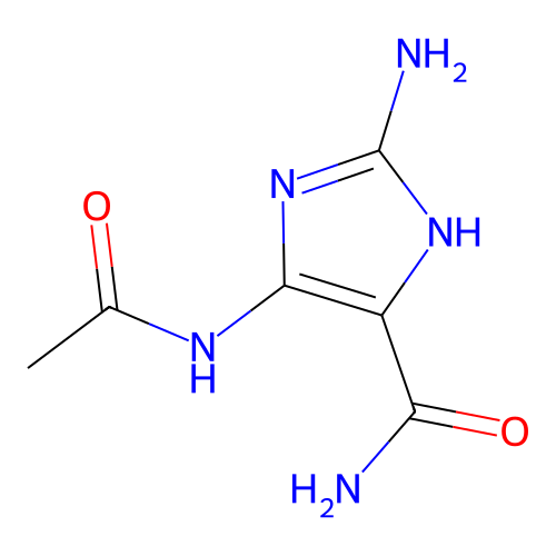 4-乙酰氨基-2-氨基-1H-咪唑-5-甲酰胺 structure