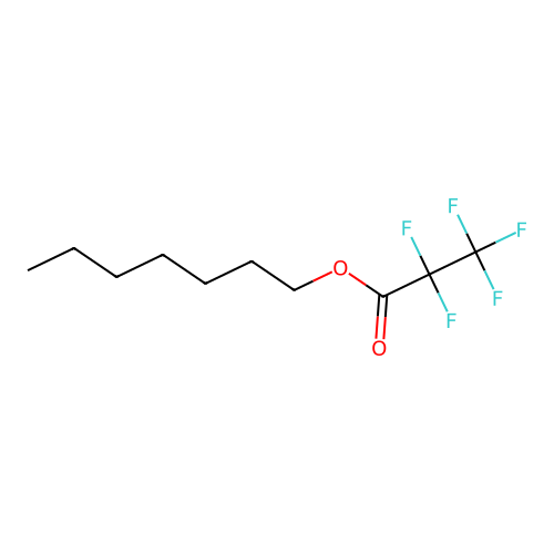Heptyl pentafluoropropionate structure
