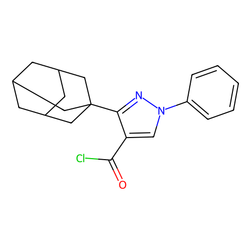 3-(1-Adamantyl)-1-phenyl-1H-pyrazole-4-carbonyl chloride structure