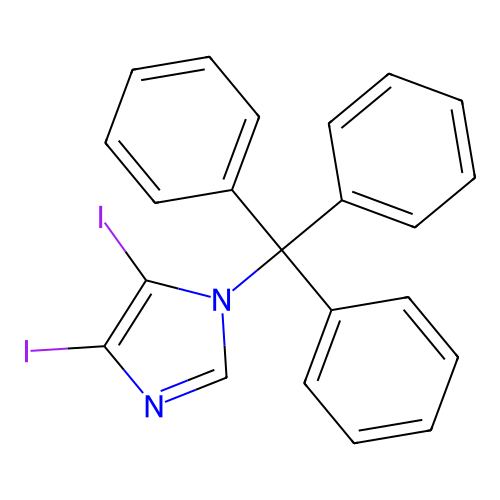 Imidazole, 4,5-diiodo-1-triphenylmethyl- structure