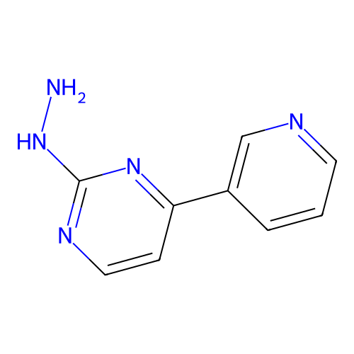 2-Hydrazino-4-(3-pyridinyl)pyrimidine structure