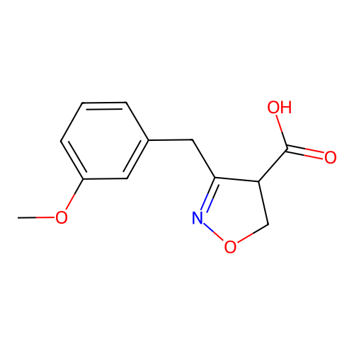 Isoxazole-4-carboxylic acid, 3-(3-methoxybenzyl)-4,5-dihydro- structure