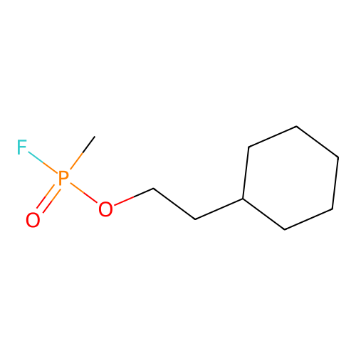 Methylphosphonic acid, fluoroanhydride, 2-cyclohexylethyl ester structure