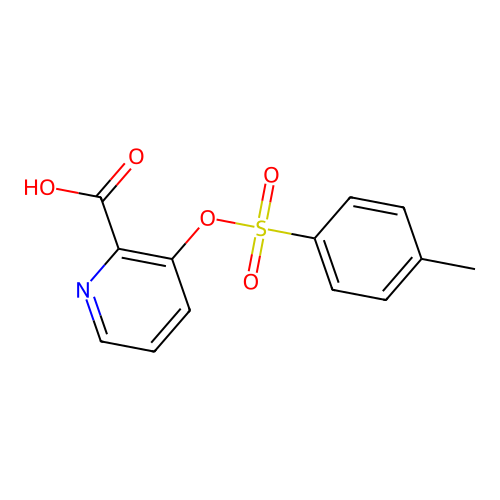 3-[(4-Methylbenzenesulfonyl)oxy]pyridine-2-carboxylic acid structure