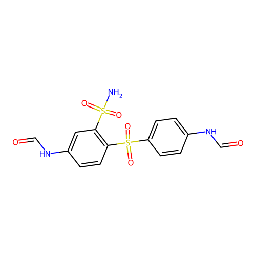 5-(Formylamino)-2-([4-(formylamino)phenyl]sulfonyl)benzenesulfonamide structure