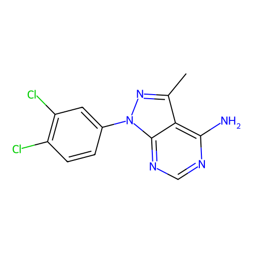 4-Amino-1-[3,4-dichlorophenyl]-3-methylpyrazolo[3,4-d]pyrimidine structure