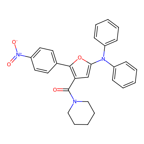 Furan, 2-(diphenylamino)-4-(morpholinocarbonyl)-5-(p-nitrophenyl)- structure