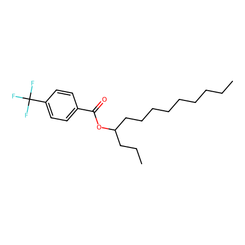 4-Trifluoromethylbenzoic acid, 4-tridecyl ester structure