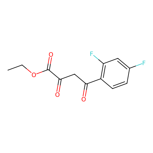 Ethyl 2,4-difluoro-alpha,gamma-dioxobenzenebutanoate structure