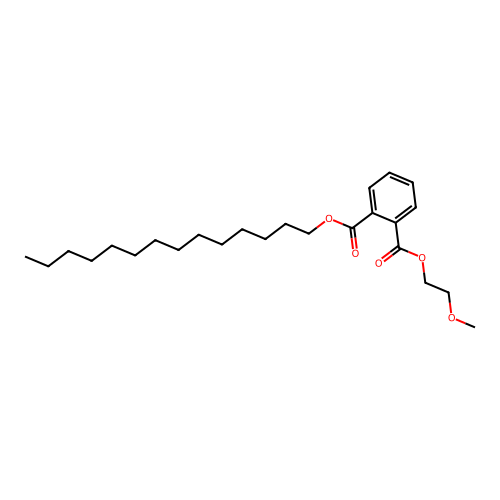 Phthalic acid, 2-methoxyethyl tetradecyl ester structure