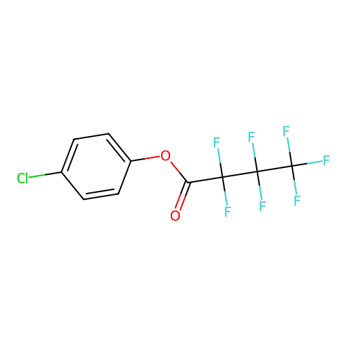 4-Chlorophenol, heptafluorobutyrate structure