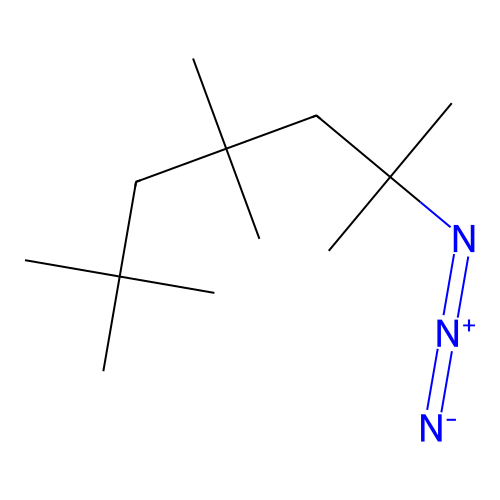 2-Azido-2,4,4,6,6-pentamethylheptane structure