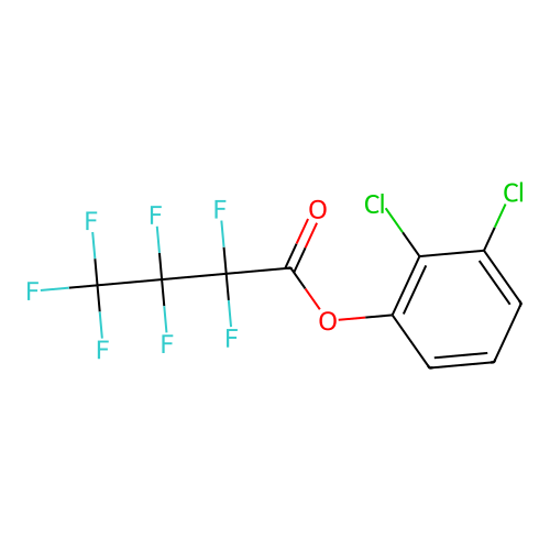 2,3-Dichlorophenol, heptafluorobutyrate structure