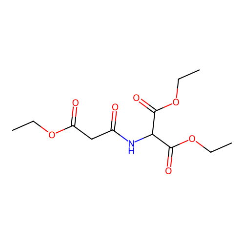 Diethyl 2-(3-ethoxy-3-oxopropanamido)malonate structure