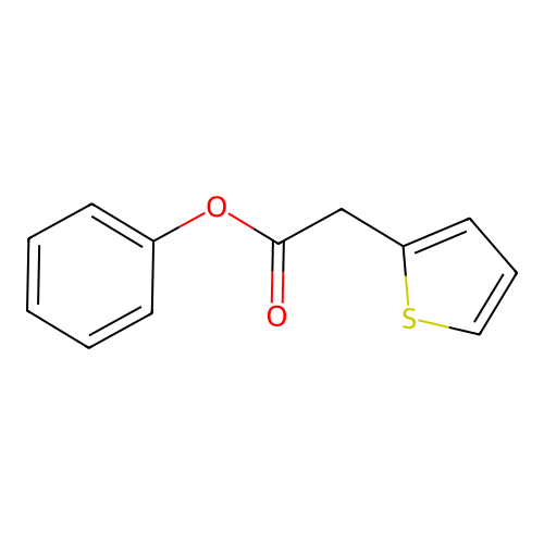 Phenyl 2-thiopheneacetate structure
