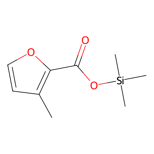 Furan-2-carboxylic acid, 3-methyl-, trimethylsilyl ester structure