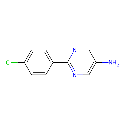 2-(4-氯苯基)-5-嘧啶胺 structure