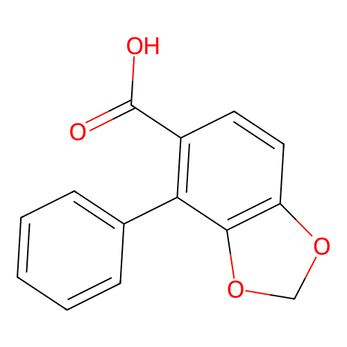 4-Phenylbenzo[d][1,3]dioxole-5-carboxylic acid structure