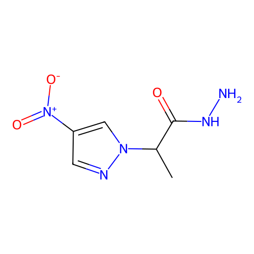2-(4-nitro-1H-pyrazol-1-yl)propanehydrazide structure