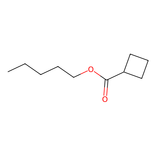 Pentyl cyclobutanecarboxylate structure