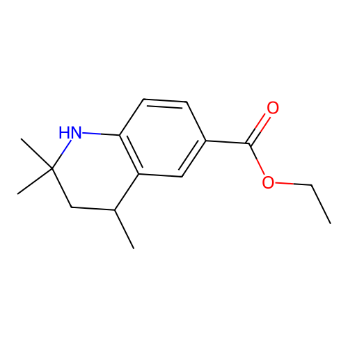 Ethyl 2,2,4-trimethyl-1,2,3,4-tetrahydroquinoline-6-carboxylate structure