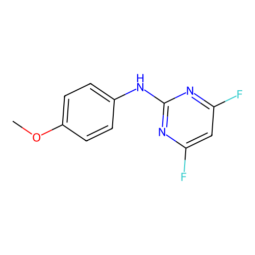 4,6-Difluoro-2-(4-methoxyphenylamino)pyrimidine structure
