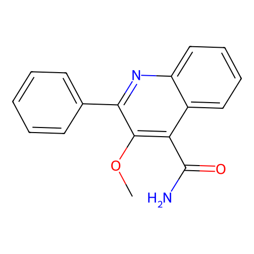 3-甲氧基-2-苯基喹啉-4-甲酰胺 structure
