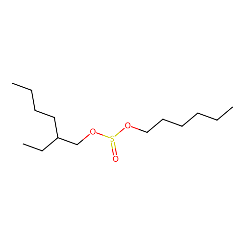 Sulfurous acid, 2-ethylhexyl hexyl ester structure
