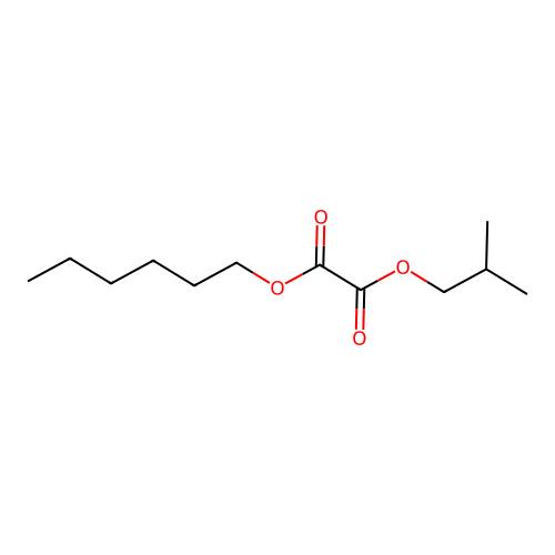 Oxalic acid, isobutyl hexyl ester structure