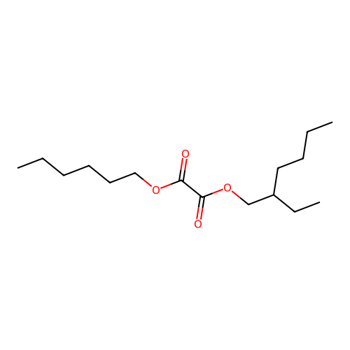 Oxalic acid, 2-ethylhexyl hexyl ester structure