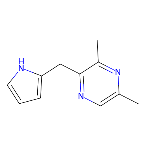 Pyrazine, 2-(2-pyrrylmethyl)-3,5-dimethyl structure