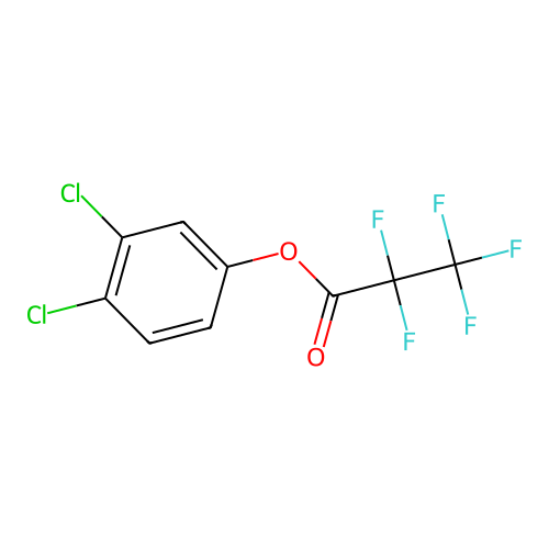Pentafluoropropanoic acid, 3,4-dichlorophenyl ester structure
