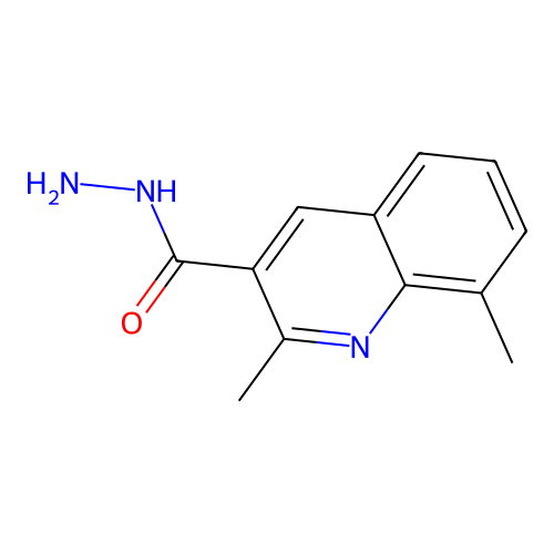 2,8-二甲基-3-喹啉甲酰肼 structure