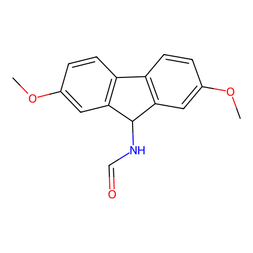 9H-Fluorene, 2,7-dimethoxy-9-formylamino- structure