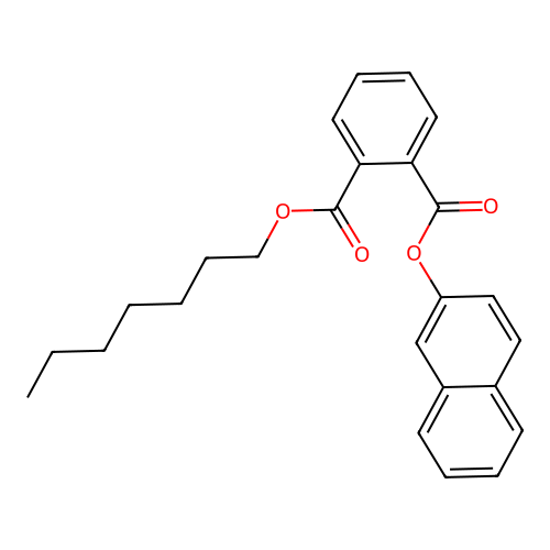 Phthalic acid, heptyl 2-naphthyl ester structure