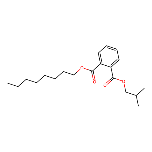 Phthalic acid, isobutyl octyl ester structure