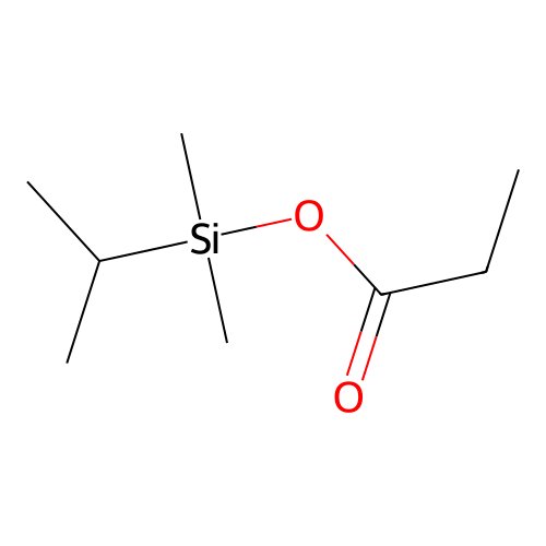 Isopropyl(dimethyl)silyl propionate structure