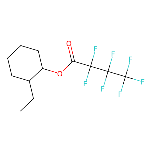 2-Ethylcyclohexanol, heptafluorobutyrate structure