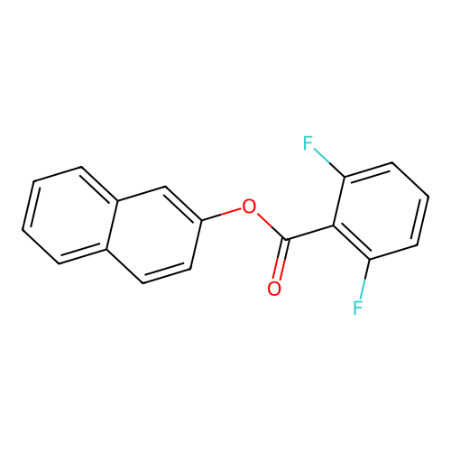 2,6-Difluorobenzoic acid, 2-naphthyl ester structure