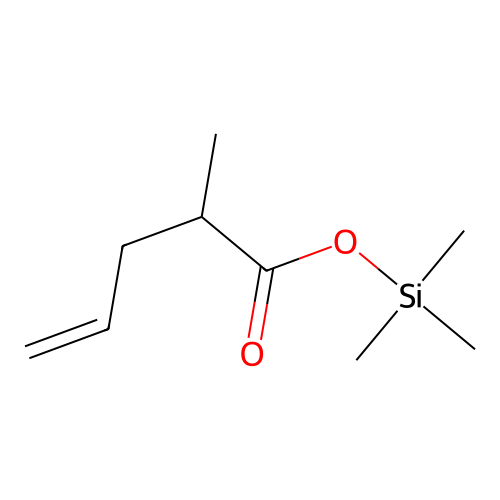 2-Methyl-4-pentenoic acid, trimethylsilyl ester structure