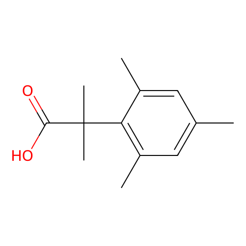 2-Methyl-2-(2,4,6-trimethylphenyl)propanoic acid structure