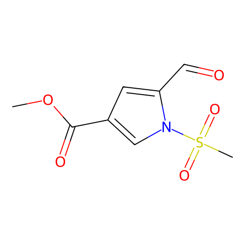 (1H)Pyrrole-3-carboxylic acid, 5-formyl-1-(methylsulfonyl)-, methyl ester structure