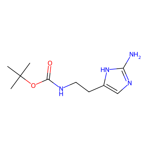 tert-butyl N-(2-(2-amino-1H-imidazol-5-yl)ethyl)carbamate structure