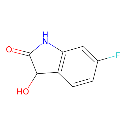6-fluoro-3-hydroxy-2,3-dihydro-1H-indol-2-one structure