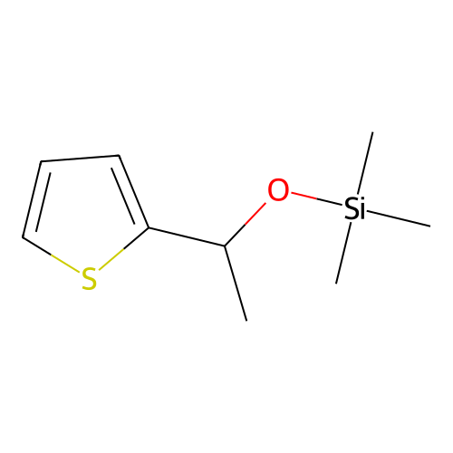 2-Thiophenemethanol, alpha-methyl, TMS structure