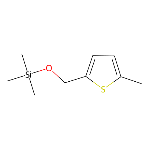5-Methyl-2-thiophenemethanol, TMS structure