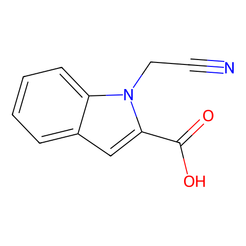 1-(cyanomethyl)-1H-indole-2-carboxylic acid structure