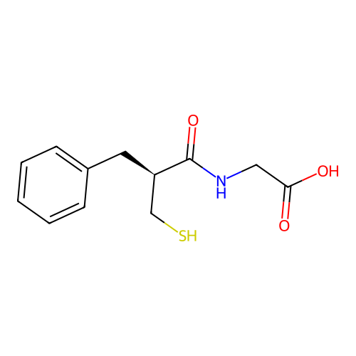 Thiorphan, (S)- structure